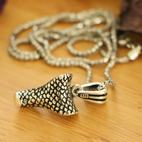 925 Sterling Silver COBRA Men's Necklace - Picture 4 of 7